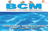 Agenda Municipal BCM Julio - Agosto 2016