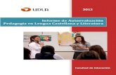 Informe de Autoevaluación Pedagogía en Lengua Castellana y ...