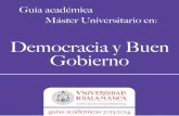 Guía académica del Máster Oficial en Democracia y Buen Gobierno.