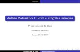 Análisis Matemático I: Series e integrales impropias