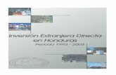 Inversión Extranjera Directa en Honduras 1993-2003