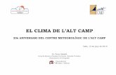 EL CLIMA DE L'ALT CAMP