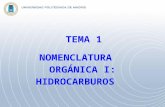 Tema 1: Nomenclatura Orgánica I: Hidrocarburos