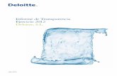 Informe de Transparencia Ejercicio 2012 Deloitte, S.L.