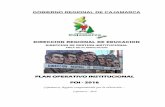 Plan Operativo Institucional 2016 DRE Cajamarca
