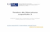 TEXTOS DE LITERATURA ESPAÑOLA 3 2016/2017