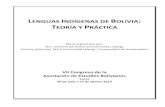 LENGUAS INDÍGENAS DE BOLIVIA: TEORÍA Y PRÁCTICA