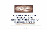 CAPÍTULO III TASAS DE RENDIMIENTO Y DESCUENTO