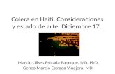 Cólera en Haití. Consideraciones y estado de arte.