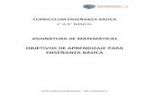 Objetivos de Aprendizaje en Asignatura de Matemáticas de 1° a 6 ...