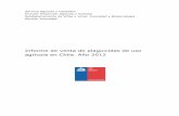 Informe de venta de plaguicidas de uso agrícola en Chile. Año 2012