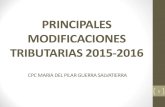 Últimas Modificaciones Tributarias 2015 - 2016, Aplicación Práctica.