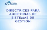 DIRECTRICES PARA AUDITORIAS DE SISTEMAS DE GESTION