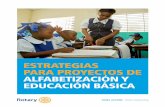 Estrategias para proyectos de alfabetización y educación básica