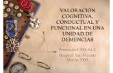 Valoración Cognitiva, Conductual y Funcional de la Unidad de ...