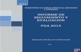 INFORME DE SEGUIMIENTO Y EVALUACIÓN DEL POA 2015