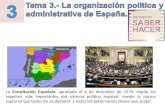 Tema 3.- La organización política y administrativa de España.