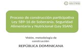 Proceso de construcción participativa Ley 589-16 de Soberanía, Seguridad Alimentaria y Nutricional