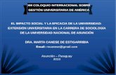 Extensión Universitaria en la Carrera de Sociología de la Universidad Nacional de Asunción, Paraguay