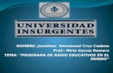 PROGRAMAS DE RADIO EDUCATIVOS EN EL MUNDO