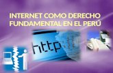 Internet como derecho fundamental en el perú