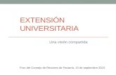 Fortalecimiento del Factor Extensión en las Universidades de Panama: Una Visión Compartida