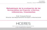 Metodología de la evaluación de las formaciones en Francia: criterios, referencias, lineamientos