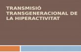 TRANSMISIÓ TRANSGENERACIONAL DE LA HIPERACTIVITAT
