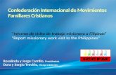 Informe Visita de Trabajo Misionero a Filipinas oct 2015