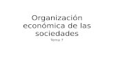 Organización económica de las sociedades