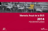Resumen Memoria de la Biblioteca de la Universidad de Sevilla 2014