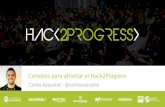 Hack2Progress - Consejos para afrontar un Hackathon