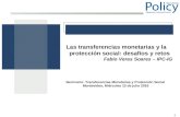 Las transferencias monetarias y la protección social: desafíos y retos