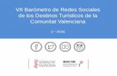 VII Barómetro de Redes Sociales y Destinos Turísticos de la Comunitat