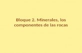 Bloque  2. los minerales, componentes de las rocas