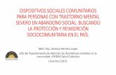 Dispositivos sociales comunitarios para personas con trastorno mental severo en abandono social en Perú.