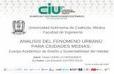 Análisis del Fenómeno Urbano para Ciudades Medias - Dr. César Carrillo Hernández