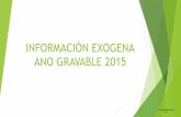 Presentación Información Exógena 2015 - Luis Anibal Díaz Hoyos