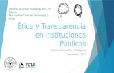 FCTA-UNP: Estudio sobre la Ética y Transparencia en Instituciones Públicas