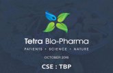Tetra Bio-Pharma Investor Presentation