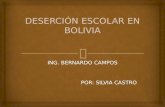 Deserción escolar en bolivia