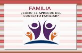FAMILIA:¿como se aprende del contexto familiar?