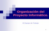 Organización del proyecto informático