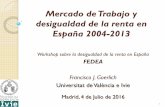 Mercado de Trabajo y desigualdad de la renta en España 2004-2013
