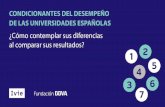 Condicionantes del desempeño de las universidades españolas. Seminario Fundacción BBVA - Ivie