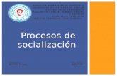 Procesos de Socialización, Grupos y percepción social