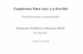 Presentación cle en coloquio político y técnico  piriápolis 2016