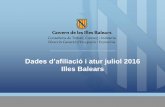 Afiliació i Atur I. Balears Juliol 2016