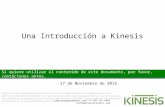 Resumen de la presentación corporativa de Kinesis (Spanish / Español)