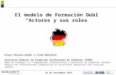 El modelo de Formación Dual “Actores y sus roles” / Diana Cáceres-Reebs e Ilona Medrikat - Instituto Federal de Formación Profesional de Alemania (BIBB)